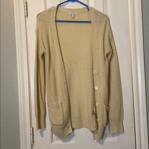 Cream cardigan with laced sides